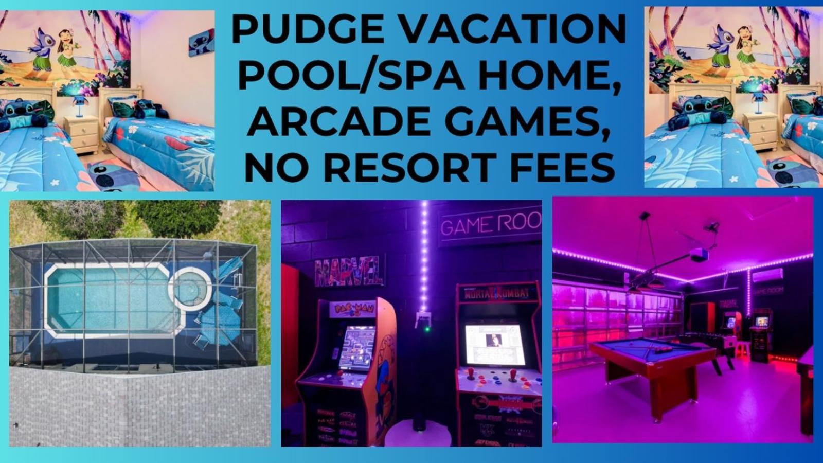 Pudge Vacation Poolspa Home Near Disney أورلاندو المظهر الخارجي الصورة